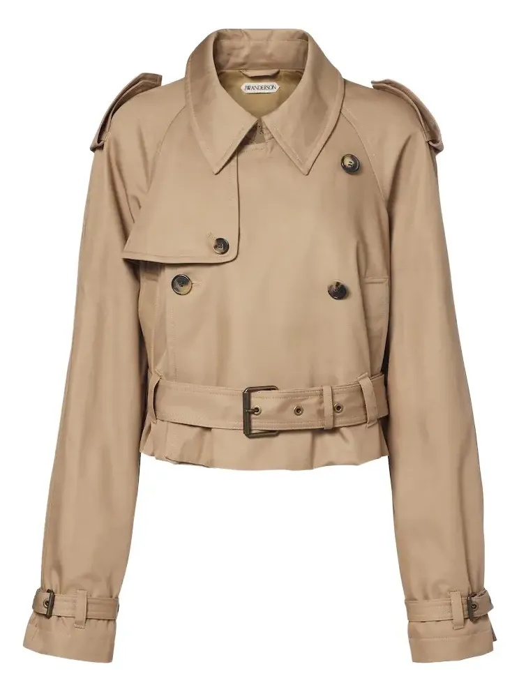 Cropped cotton trench coat Cropped cotton trench coat