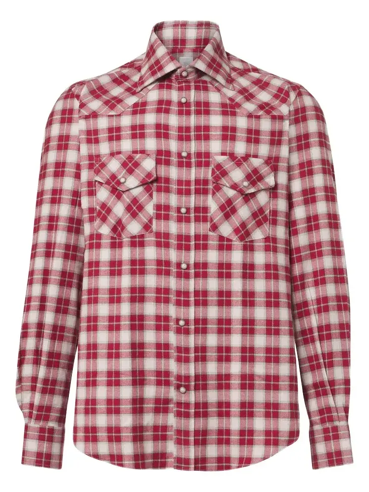 ELEVENTY Plaid cotton shirt