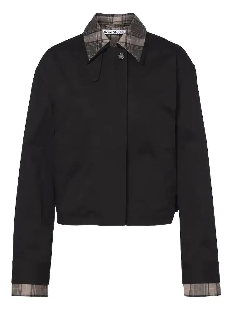 Acne Studios Layered cotton twill jacket