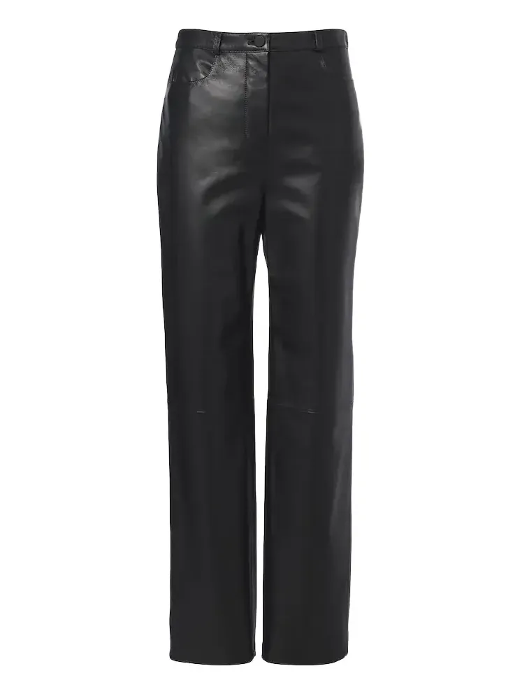 Cobe leather straight pants Cobe leather straight pants