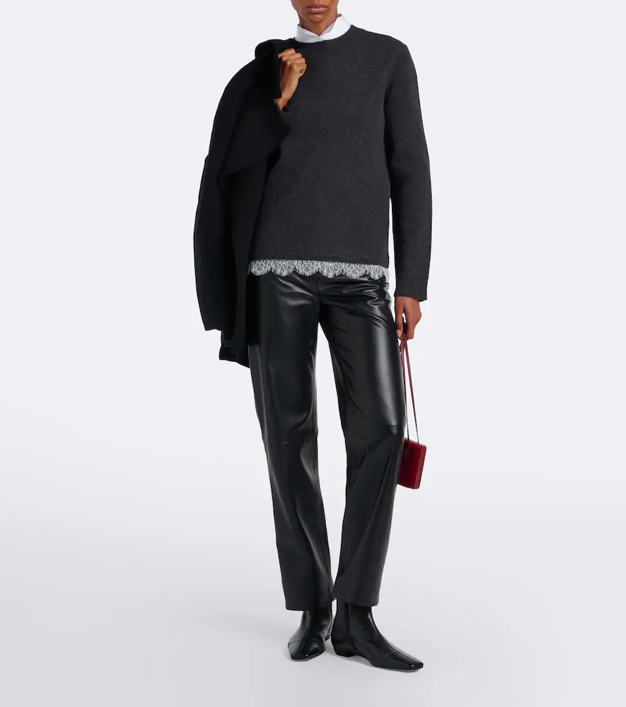 Loulou de Saison Arvo lace-trimmed cashmere sweater | Thumbnail 6 Loulou de Saison Arvo lace-trimmed cashmere sweater | Thumbnail 6