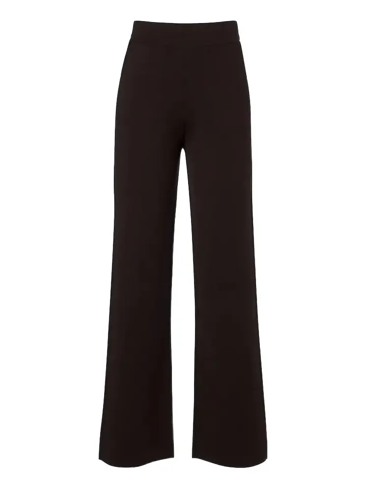 Knitted wool-blend wide-leg pants Knitted wool-blend wide-leg pants