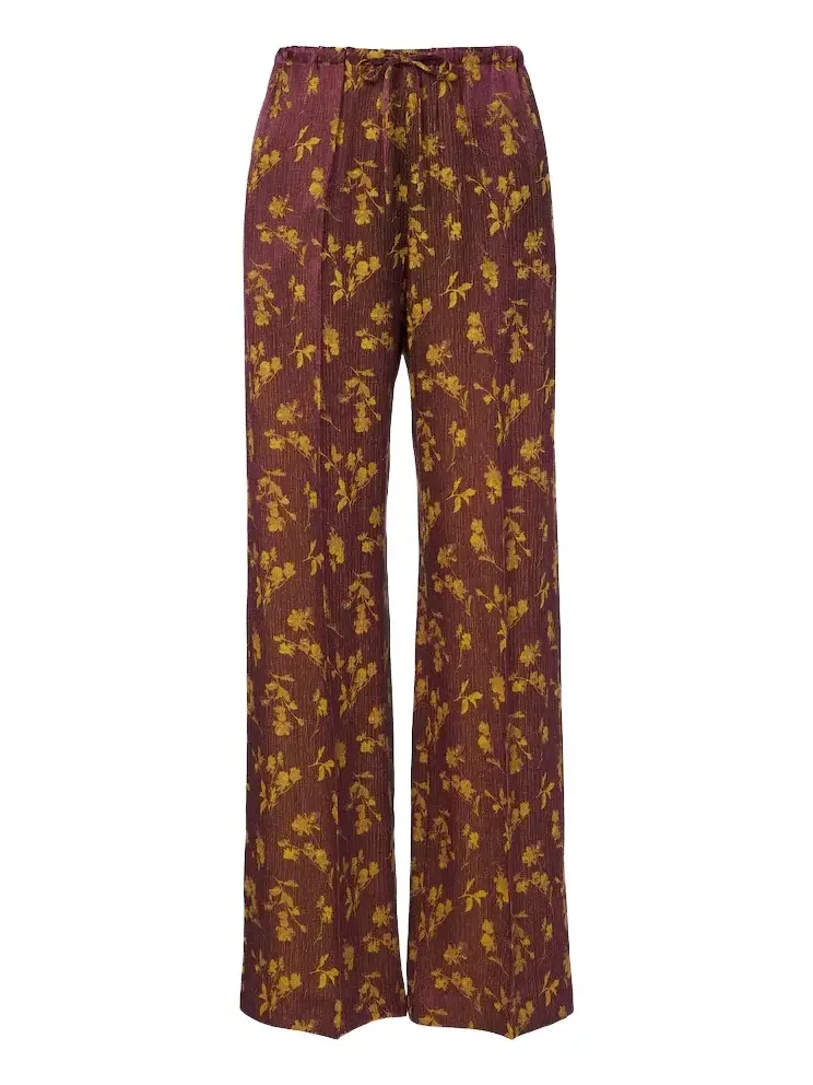 Dries Van Noten Floral wide-leg pants
