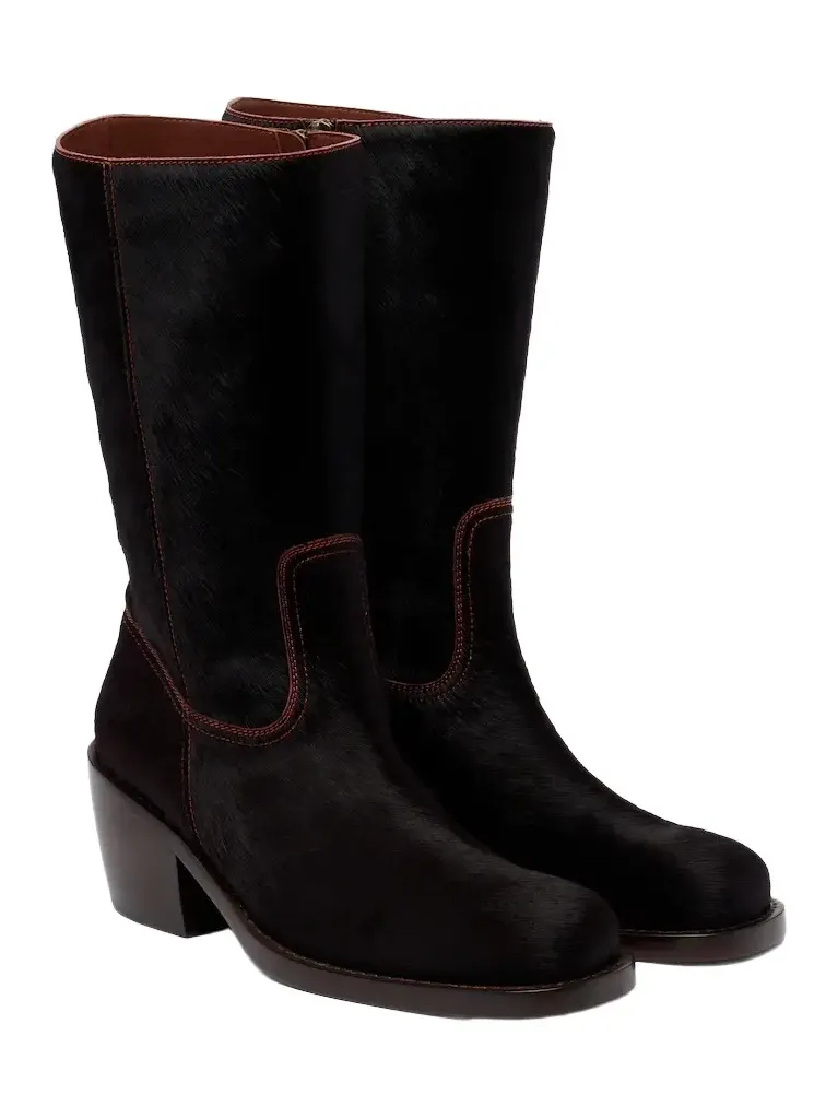 Calf hair mid-calf boots Calf hair mid-calf boots