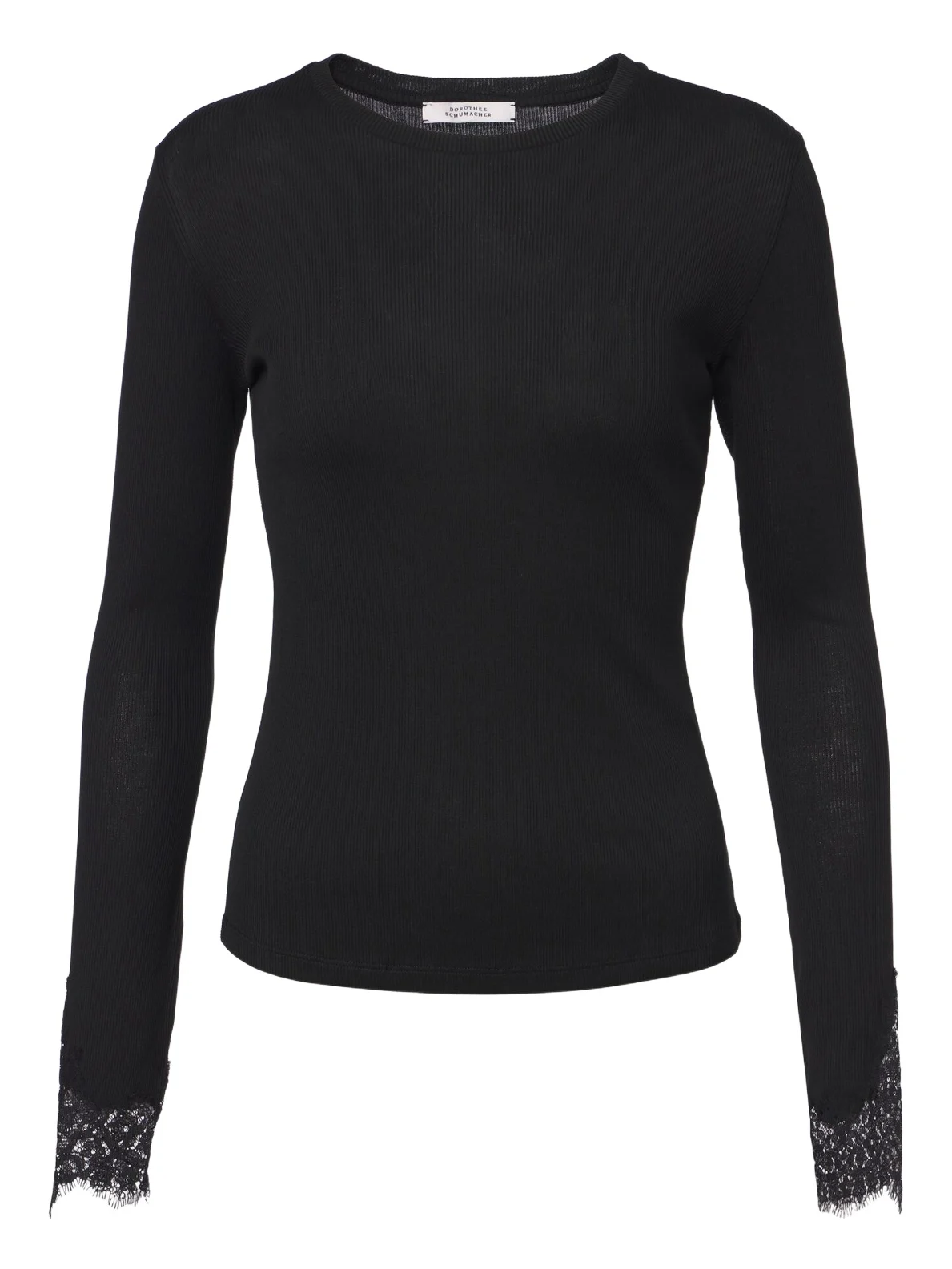 Pure Sleekness lace-trimmed cotton top Pure Sleekness lace-trimmed cotton top