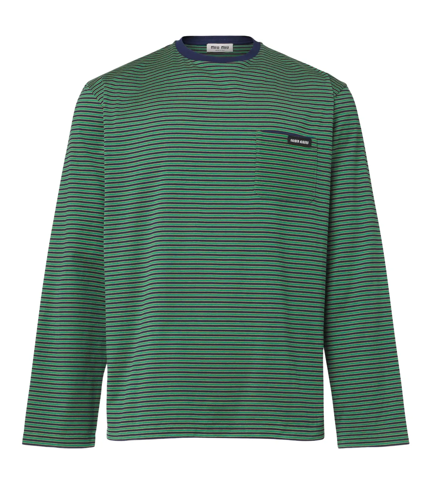 Miu Miu Striped cotton jersey T-shirt