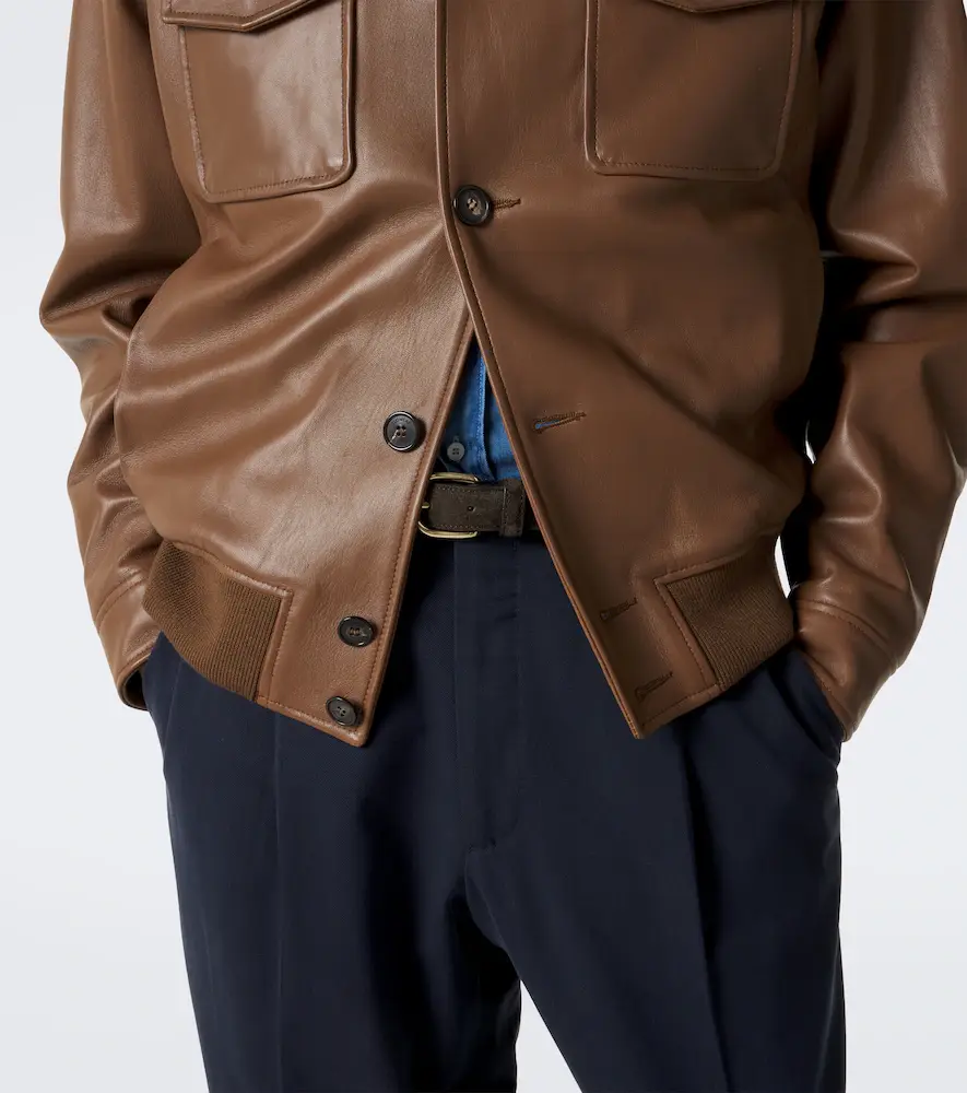 Slowear Leather bomber jacket | Thumbnail 4 Slowear Leather bomber jacket | Thumbnail 4
