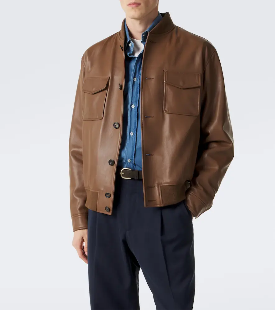 Slowear Leather bomber jacket | Thumbnail 5 Slowear Leather bomber jacket | Thumbnail 5