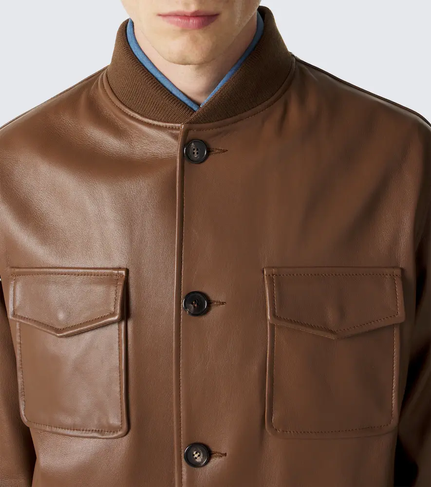 Slowear Leather bomber jacket | Thumbnail 7 Slowear Leather bomber jacket | Thumbnail 7