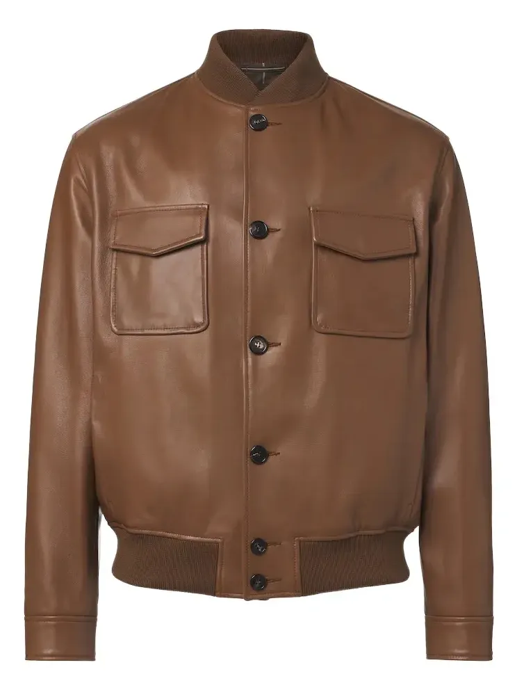 Slowear Leather bomber jacket