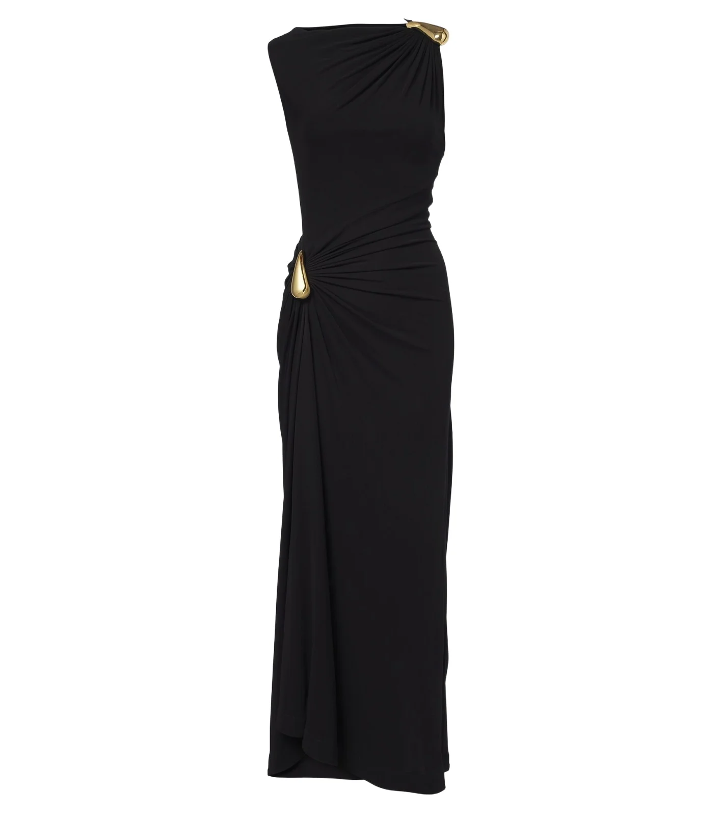Gathered jersey maxi dress