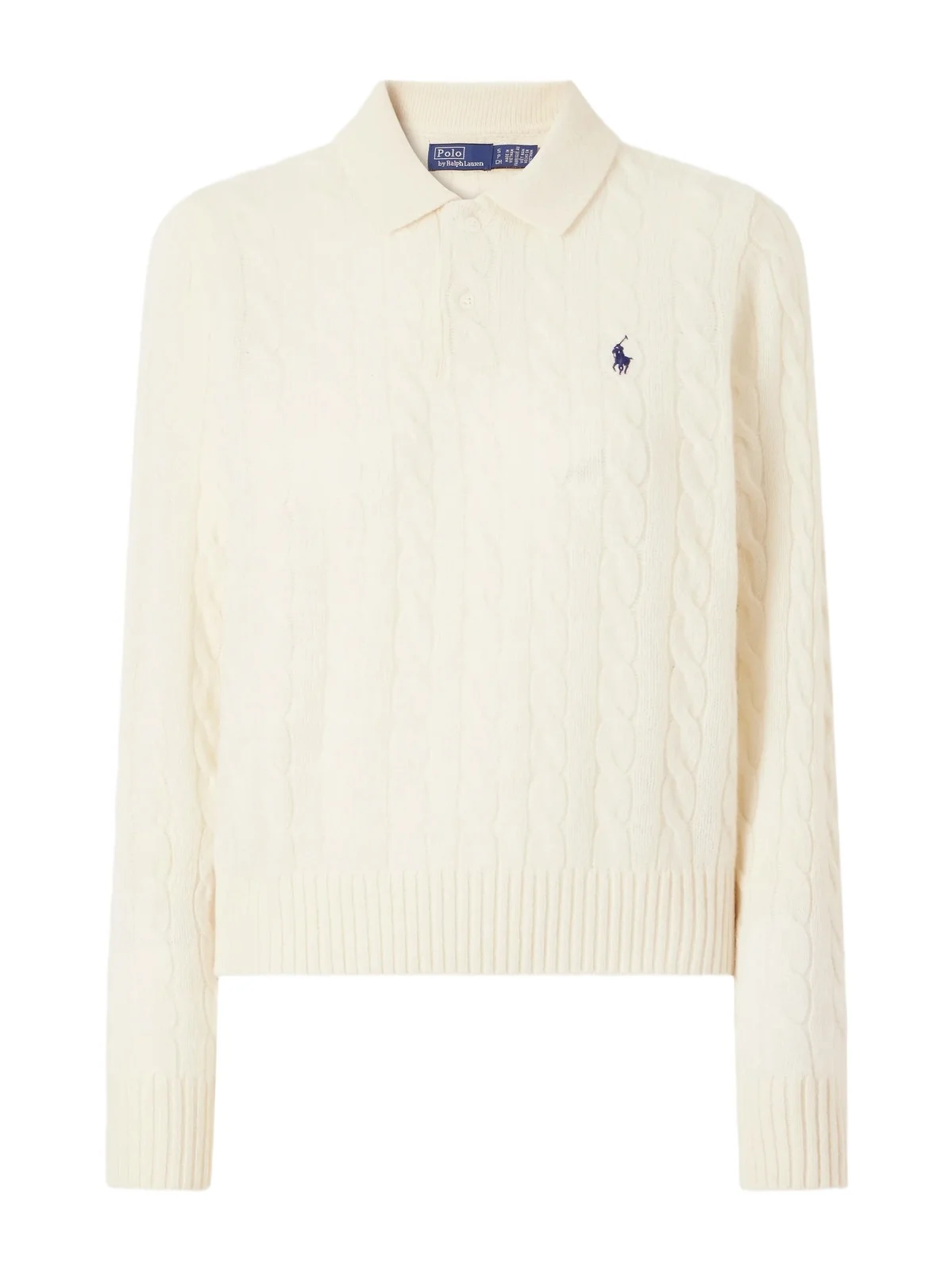 Cable-knit Wool And Cashmere-blend Polo Sweater Cable-knit Wool And Cashmere-blend Polo Sweater