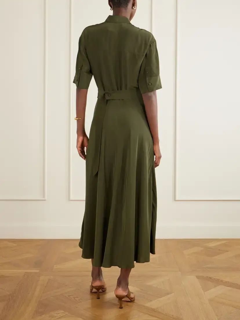 Veronica Beard Perenna Satin Midi Dress | Thumbnail 3
