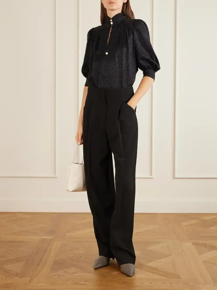 Veronica Beard Kenneth Stretch-crepe Wide-leg Pants | Thumbnail 2 Veronica Beard Kenneth Stretch-crepe Wide-leg Pants | Thumbnail 2