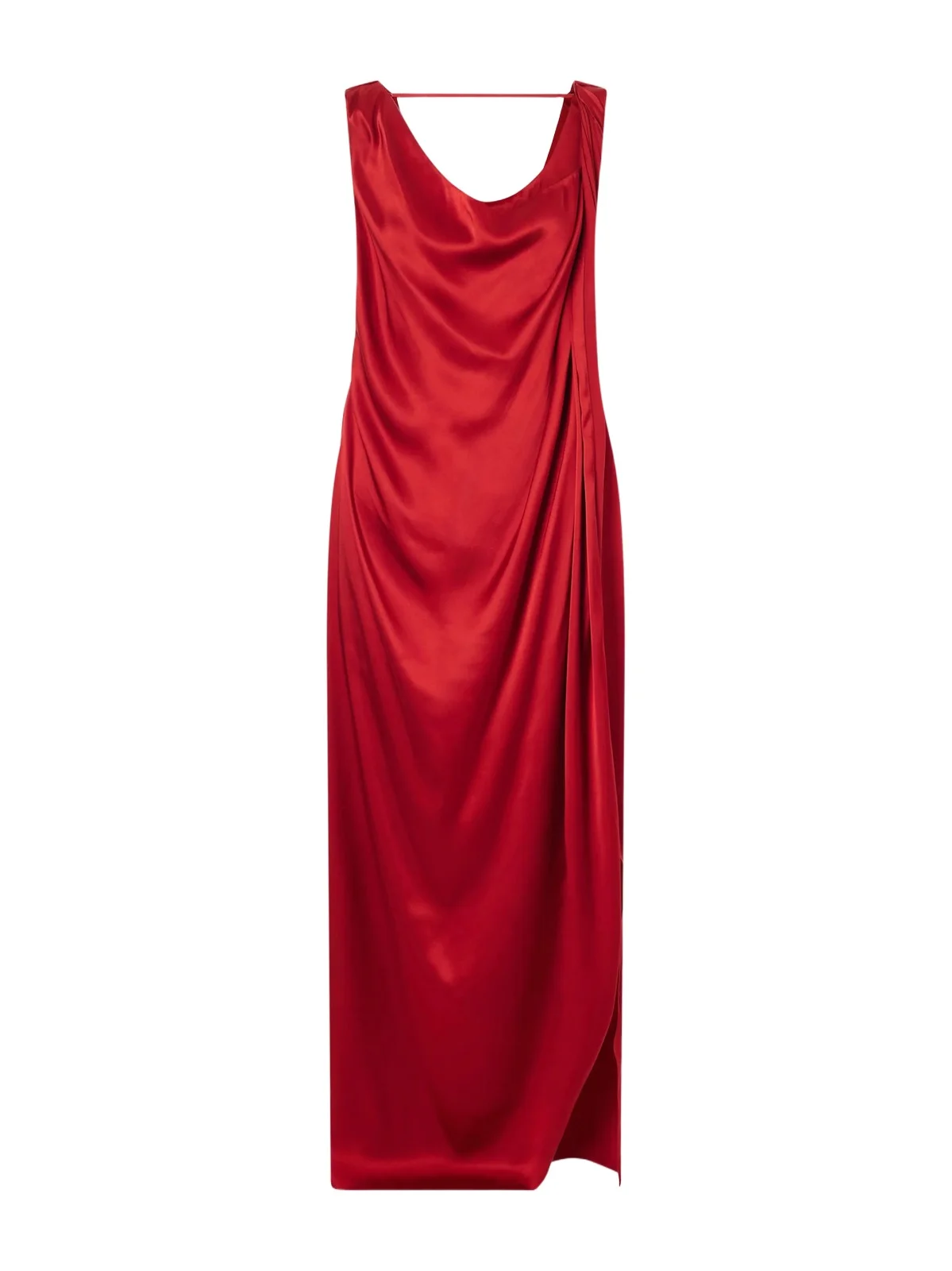 Maison Margiela Draped Silk-blend Satin Maxi Dress