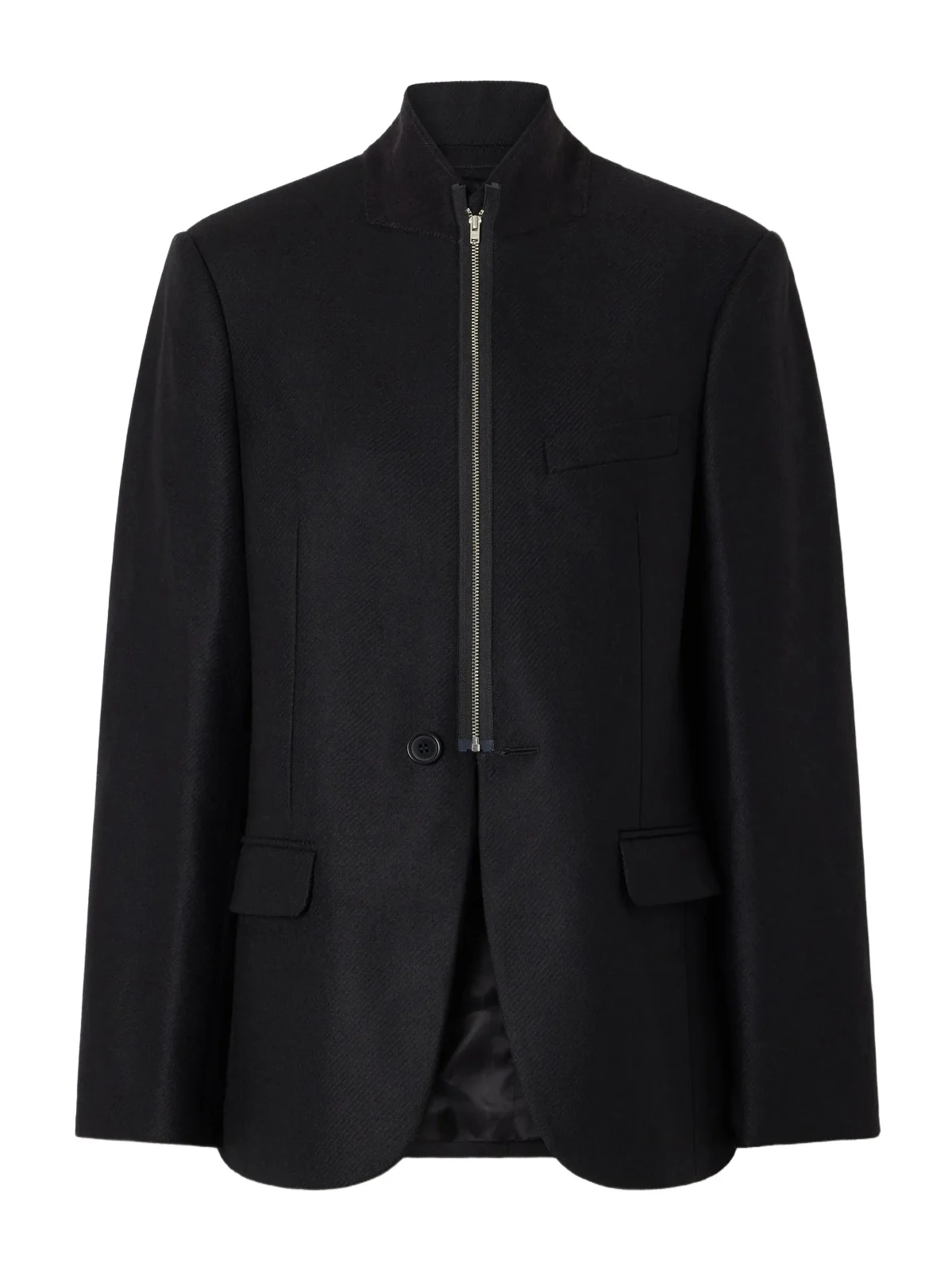 Wool-blend Zip-up Blazer Wool-blend Zip-up Blazer