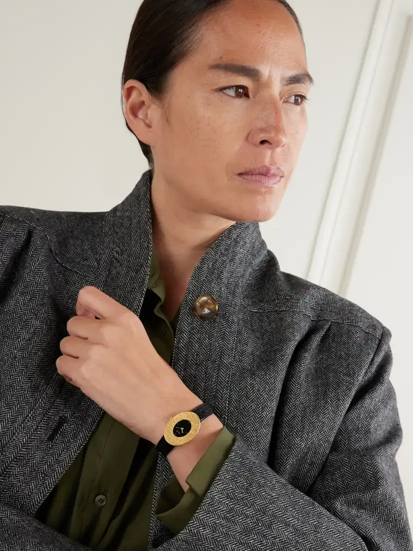 Stephanie Windsor + Piaget Vintage 1976 Oval Dress Hand-wound 18-karat Gold Onyx Watch, Ref. 99061 (6.5" Wrist) | Thumbnail 2 Stephanie Windsor + Piaget Vintage 1976 Oval Dress Hand-wound 18-karat Gold Onyx Watch, Ref. 99061 (6.5" Wrist) | Thumbnail 2