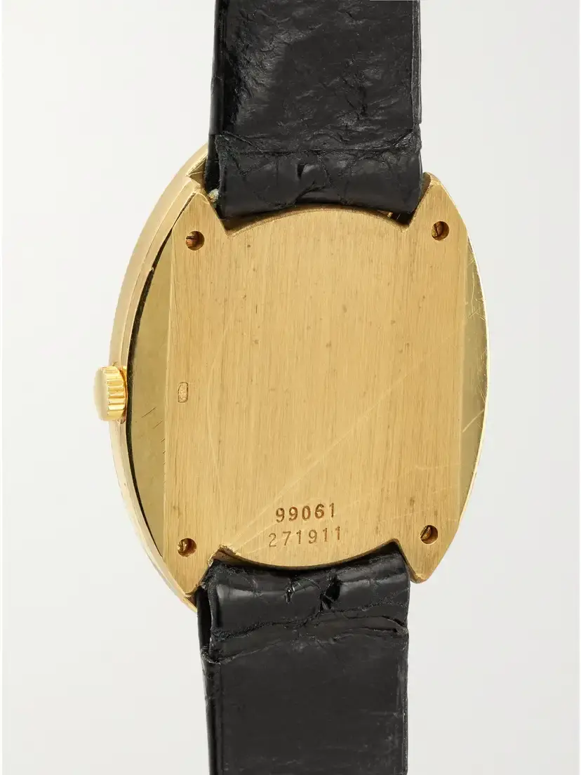 Stephanie Windsor + Piaget Vintage 1976 Oval Dress Hand-wound 18-karat Gold Onyx Watch, Ref. 99061 (6.5" Wrist) | Thumbnail 4 Stephanie Windsor + Piaget Vintage 1976 Oval Dress Hand-wound 18-karat Gold Onyx Watch, Ref. 99061 (6.5" Wrist) | Thumbnail 4