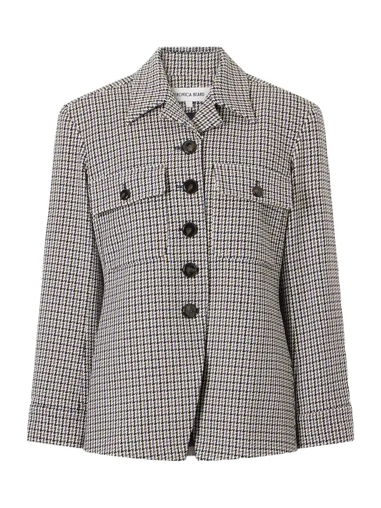 Veronica Beard Molyneux Houndstooth Jacquard Blazer | Image 1 Veronica Beard Molyneux Houndstooth Jacquard Blazer | Image 1