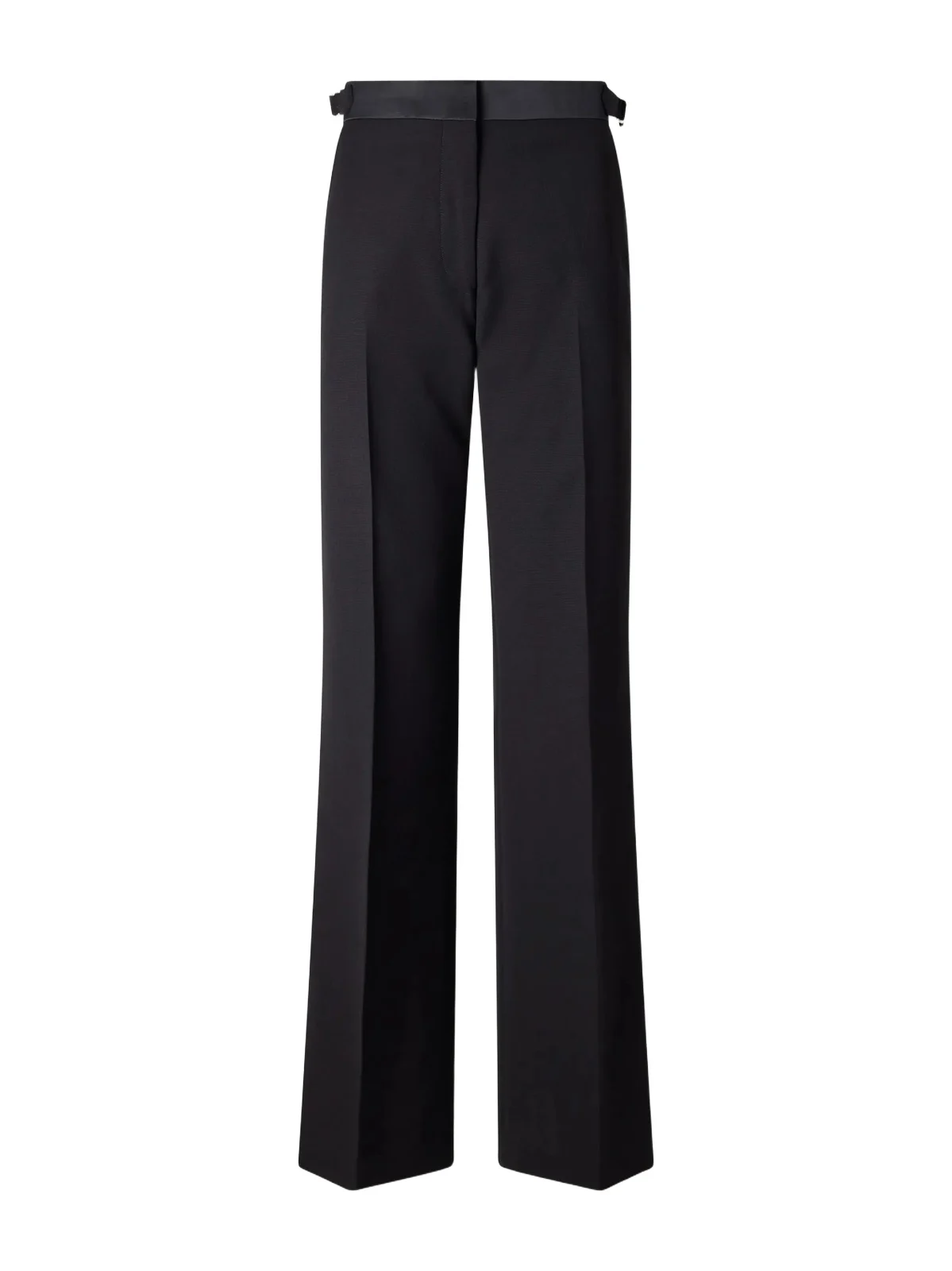 Gallery Satin-trimmed Wool-twill Flared Pants Gallery Satin-trimmed Wool-twill Flared Pants