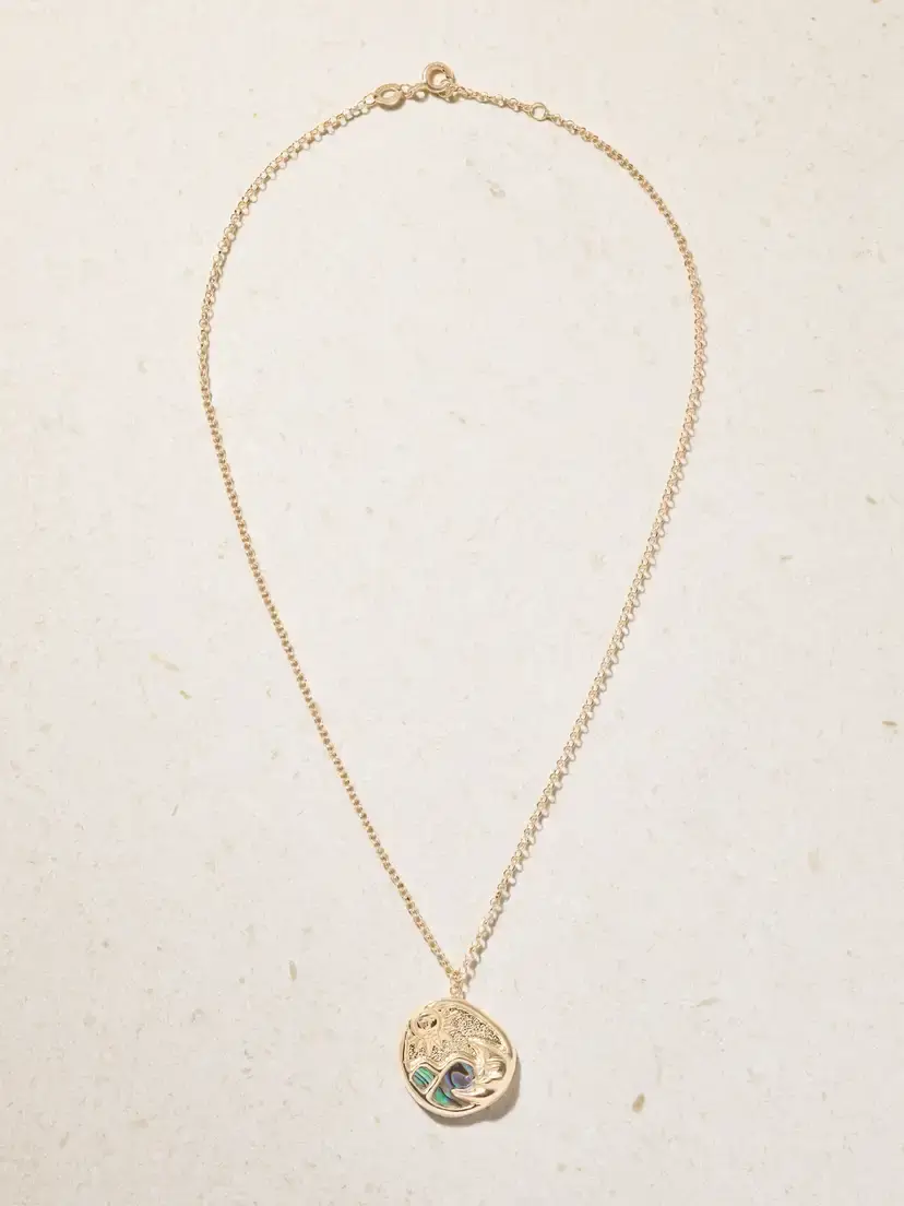 L’Atelier Nawbar Eternal Sunrise 18-karat Gold And Abalone Necklace | Thumbnail 4