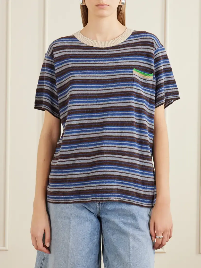 Maison Margiela Striped Knitted T-shirt | Thumbnail 3 Maison Margiela Striped Knitted T-shirt | Thumbnail 3