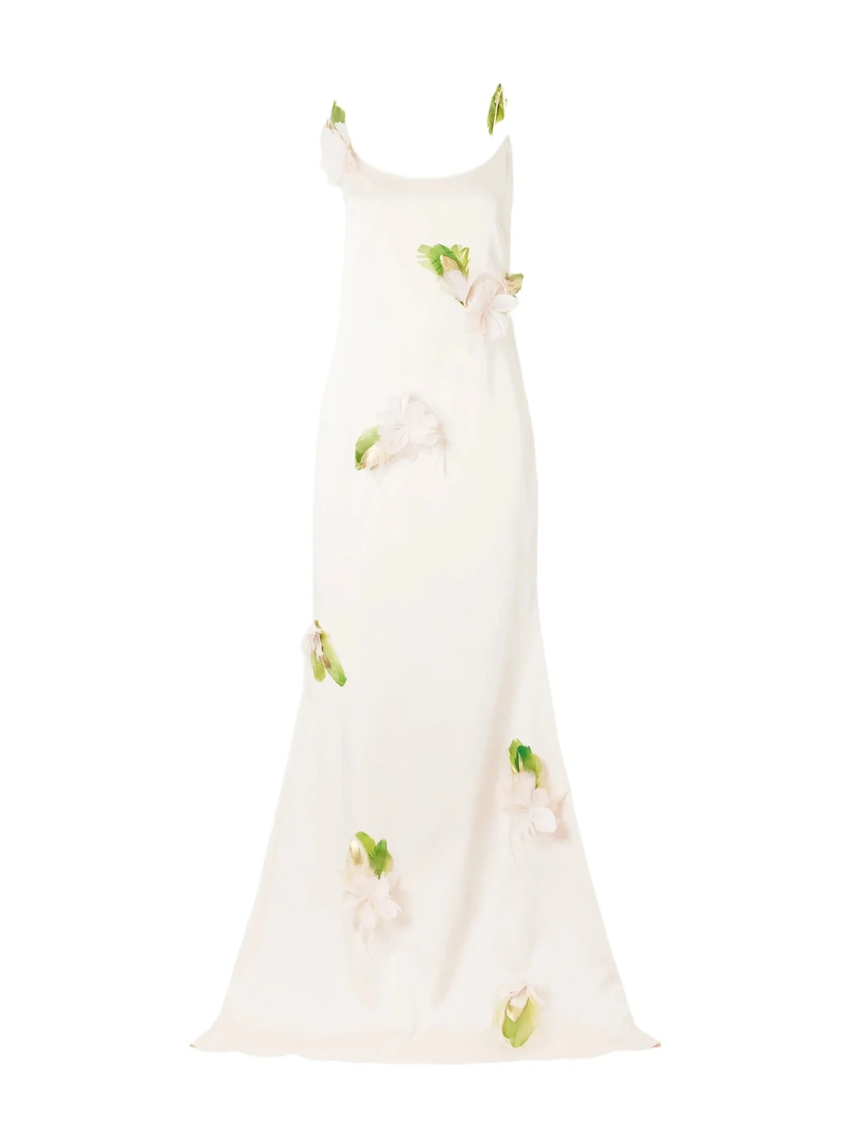 Mellow Floral-embellished Satin Gown Mellow Floral-embellished Satin Gown