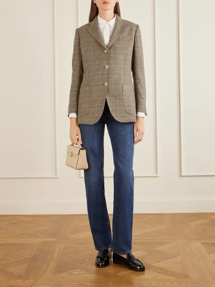 Giuliva Heritage The Andrea Prince Of Wales Wool And Cashmere-blend Blazer | Thumbnail 2