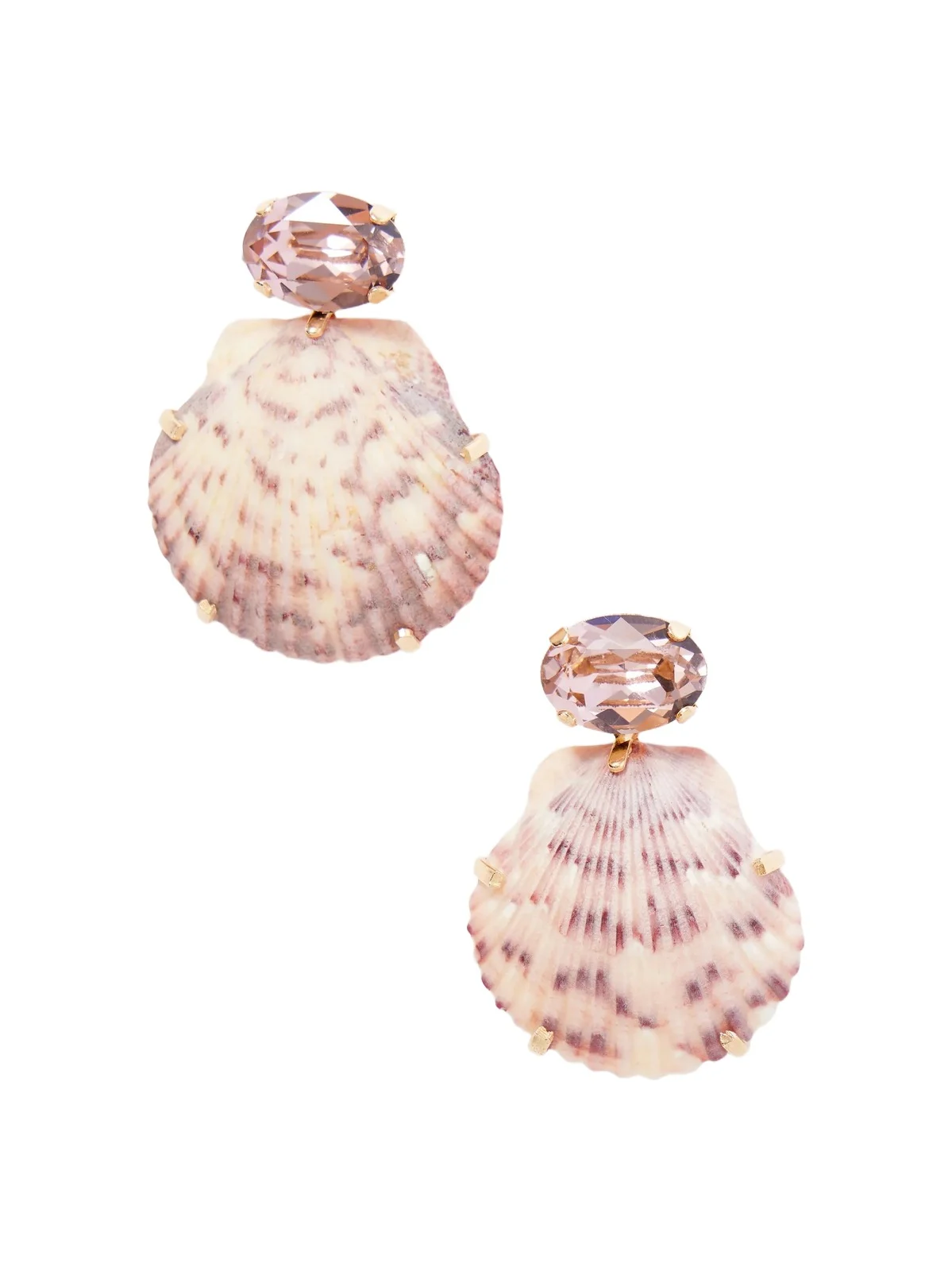 Kauai Seashell-embellished Gold-tone Earrings
