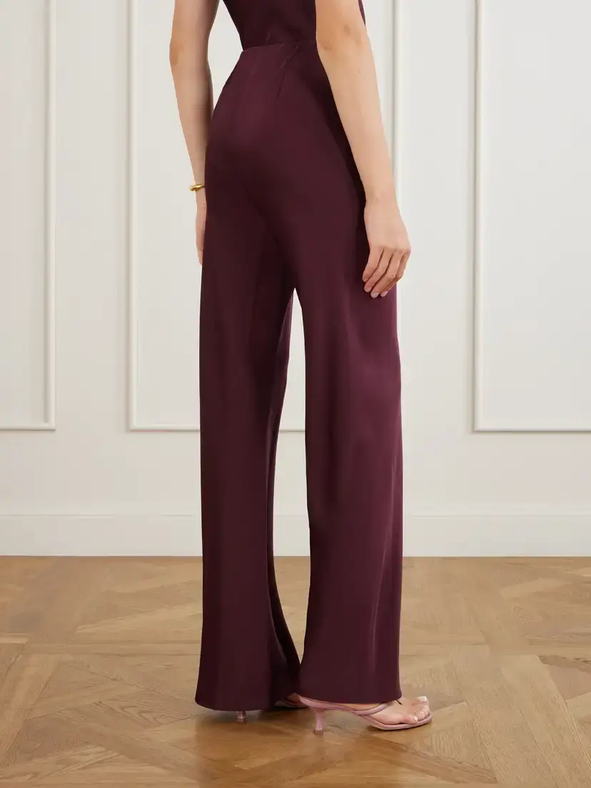Veronica Beard Braddock Satin Wide-leg Pants | Thumbnail 4