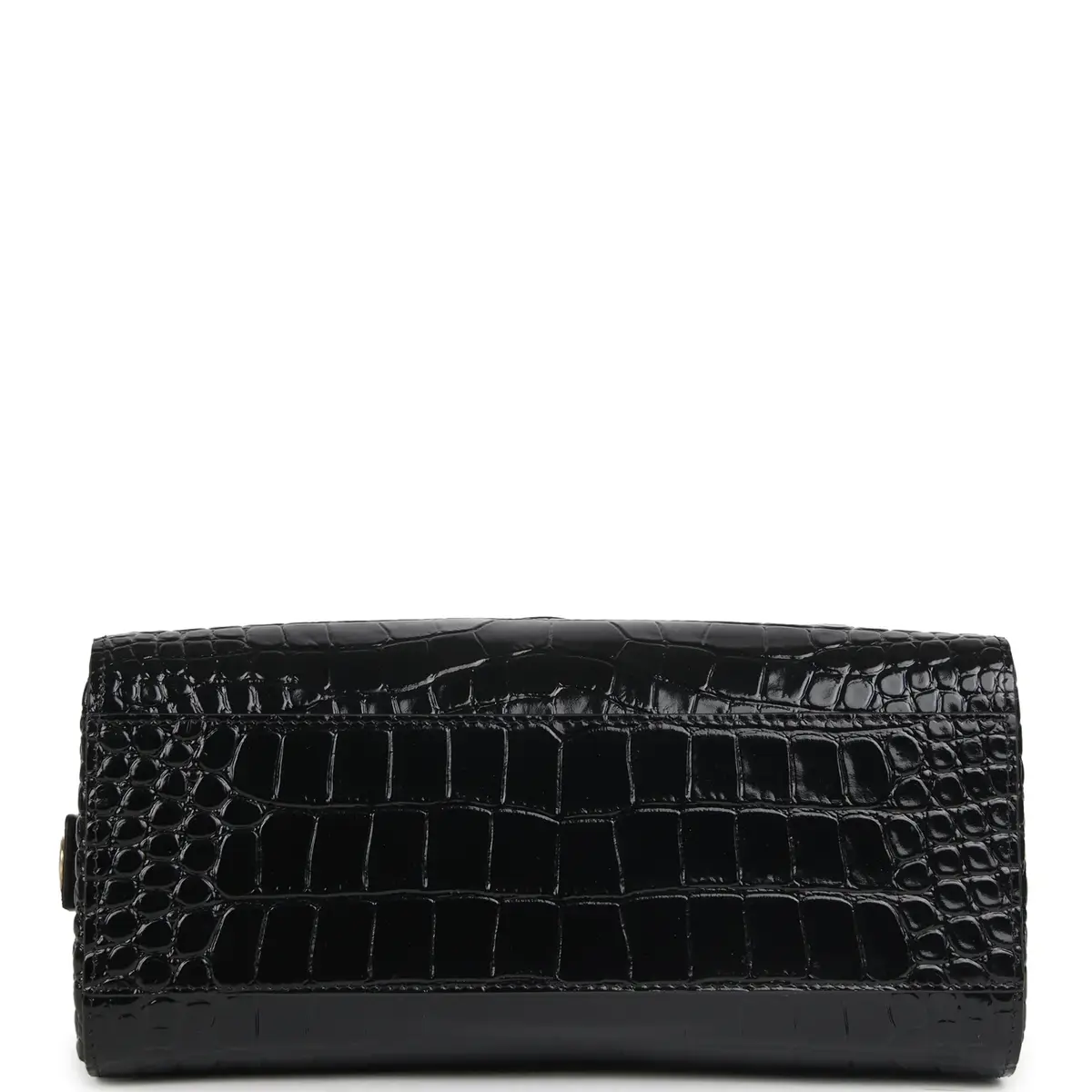 Chanel Chanel Barrel Clutch Bag with Chain Black Croc Embossed Calfskin Gold Hardware | Thumbnail 6