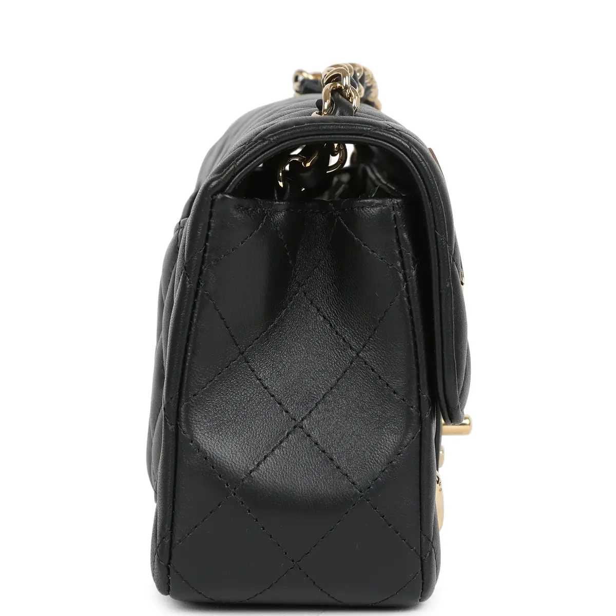 Chanel Chanel Mini Classic "Charms" Rectangular Flap Bag Black Lambskin Gold Hardware | Thumbnail 3