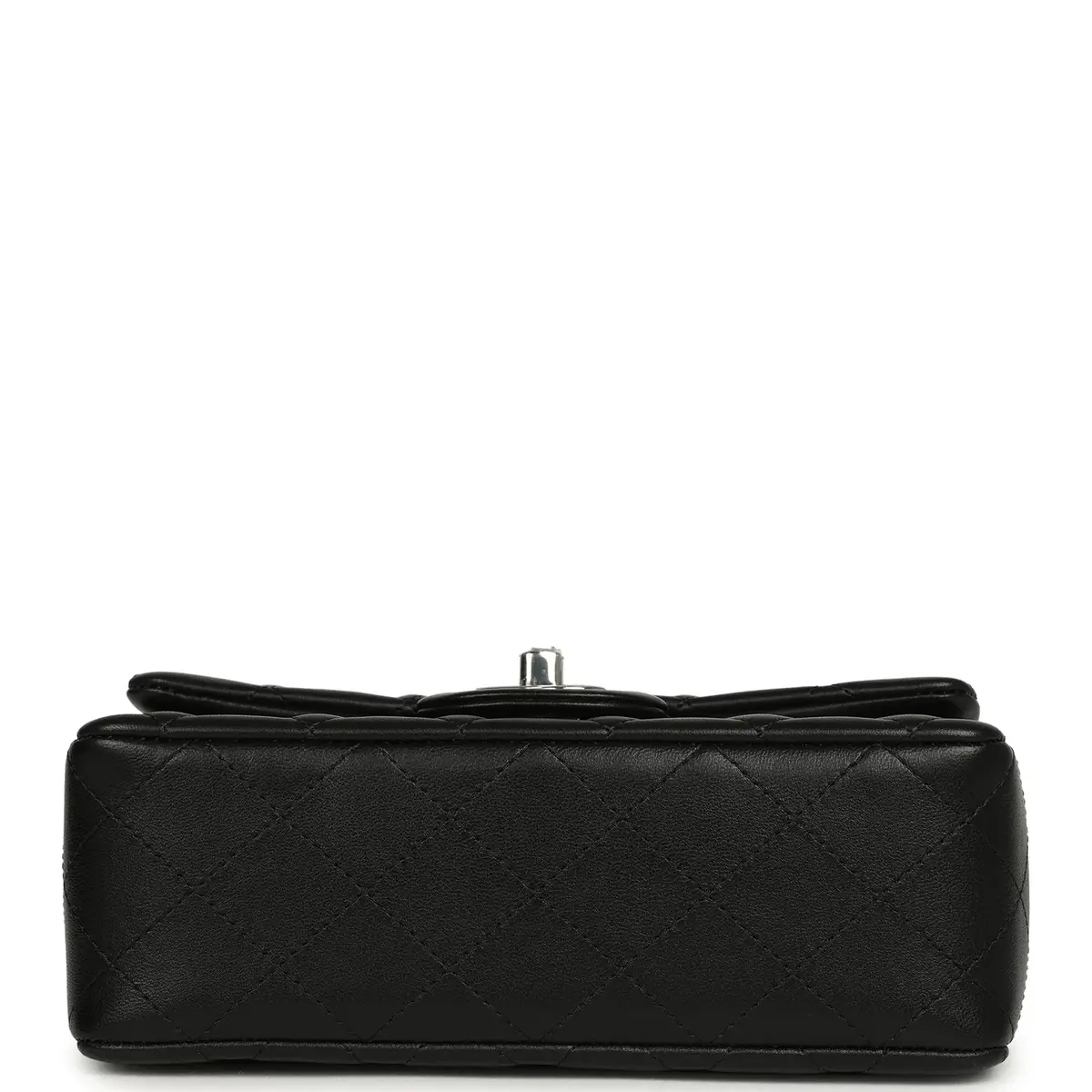 Chanel Chanel Mini Classic Rectangular Flap Bag Black Lambskin Silver Hardware | Thumbnail 6