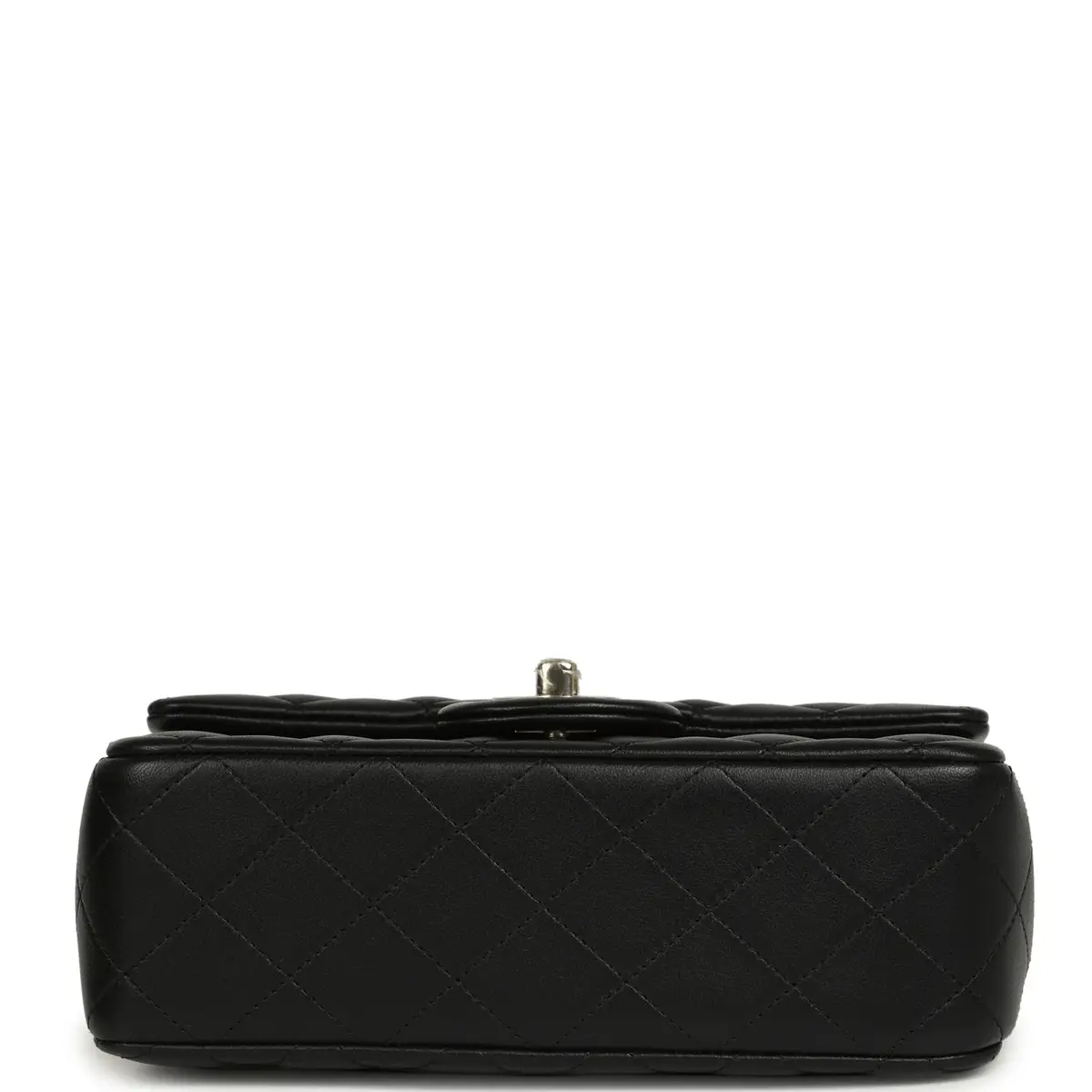 Chanel Chanel Mini Classic Rectangular Flap Bag Black Lambskin Silver Hardware | Thumbnail 6