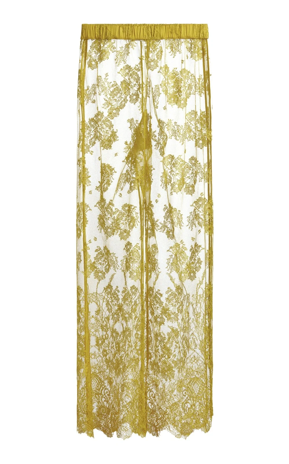 Evangelista Lingerie Catherine Cotton-Blend Leavers Lace Pajama Pants