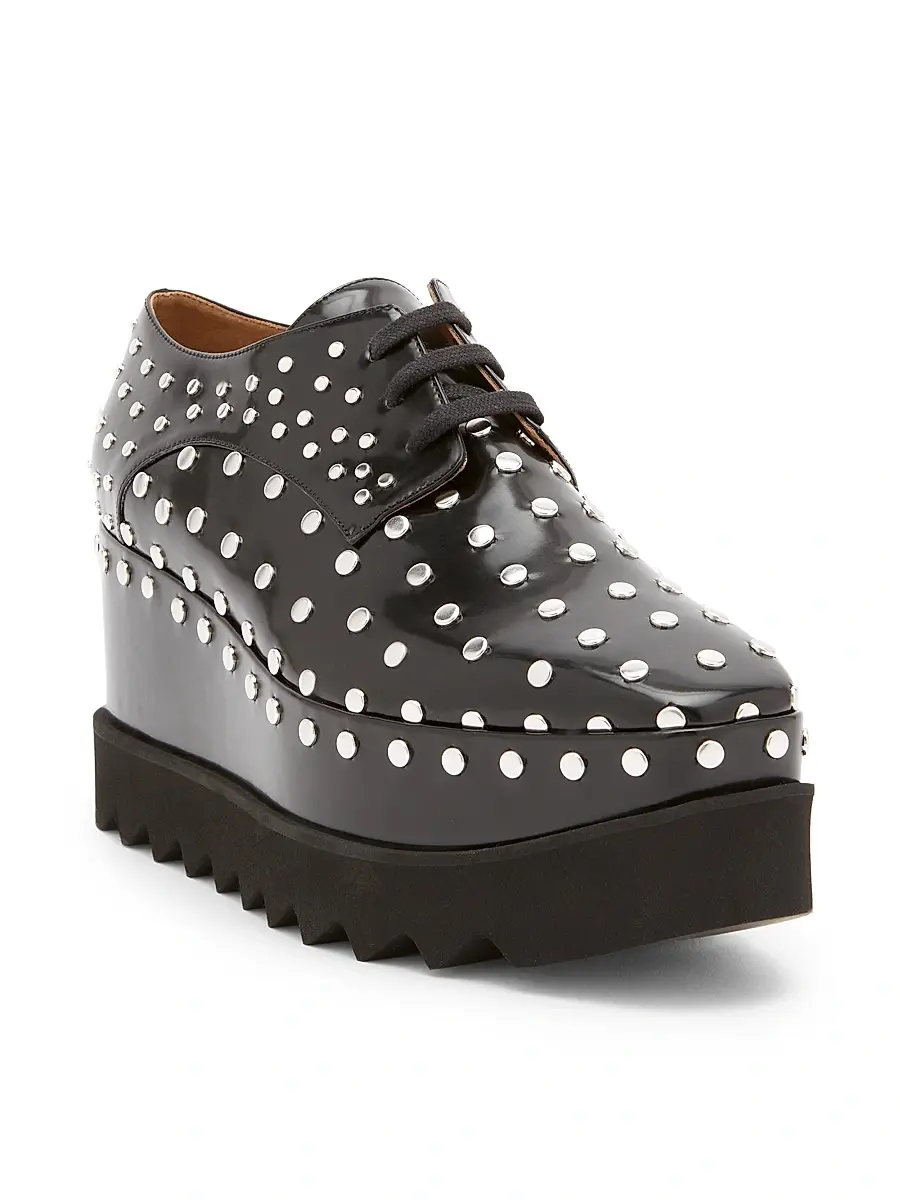 Stella McCartney Women's Elyse 75MM Studded Platform Derbys | Thumbnail 2