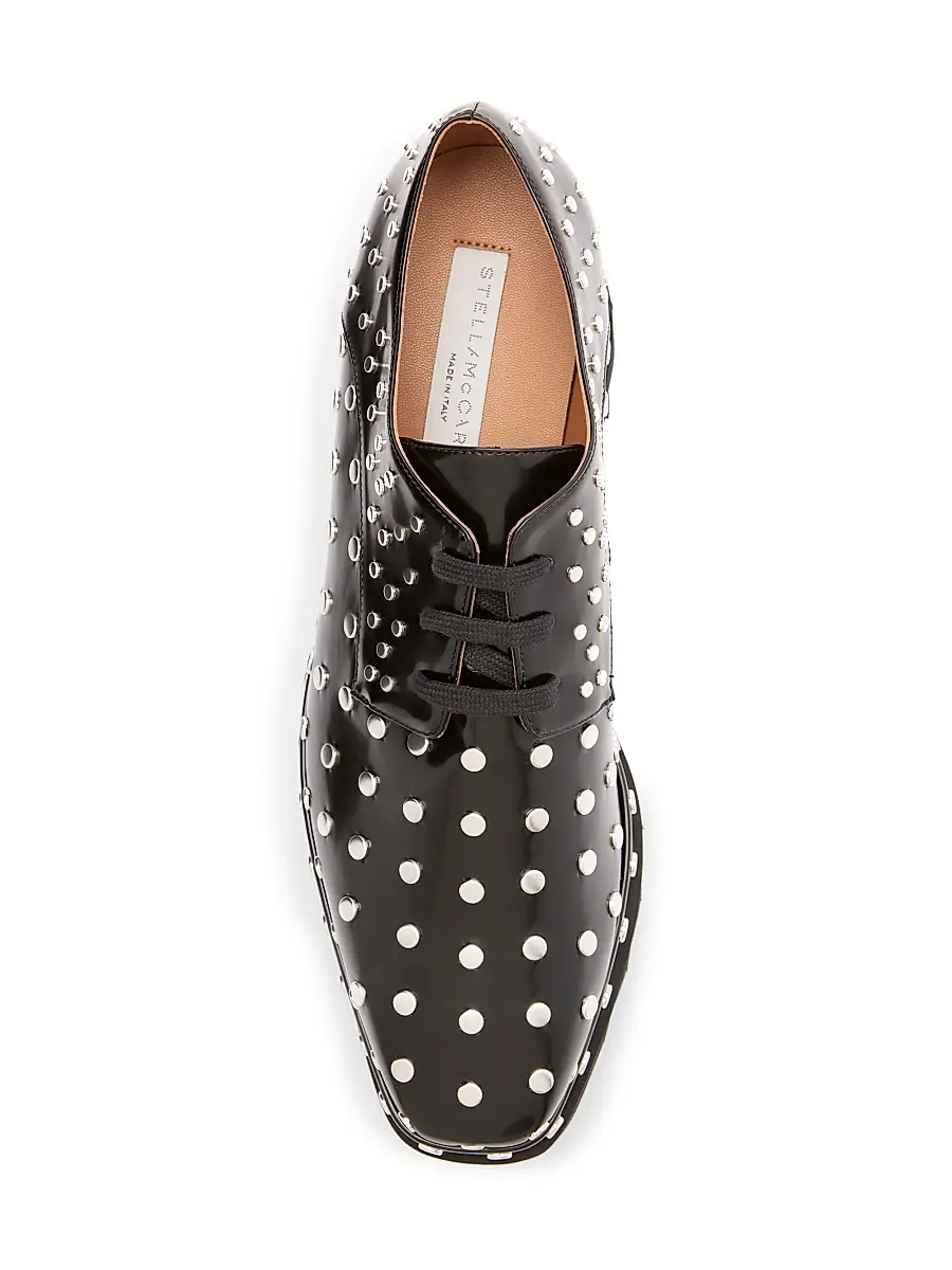 Stella McCartney Women's Elyse 75MM Studded Platform Derbys | Thumbnail 4