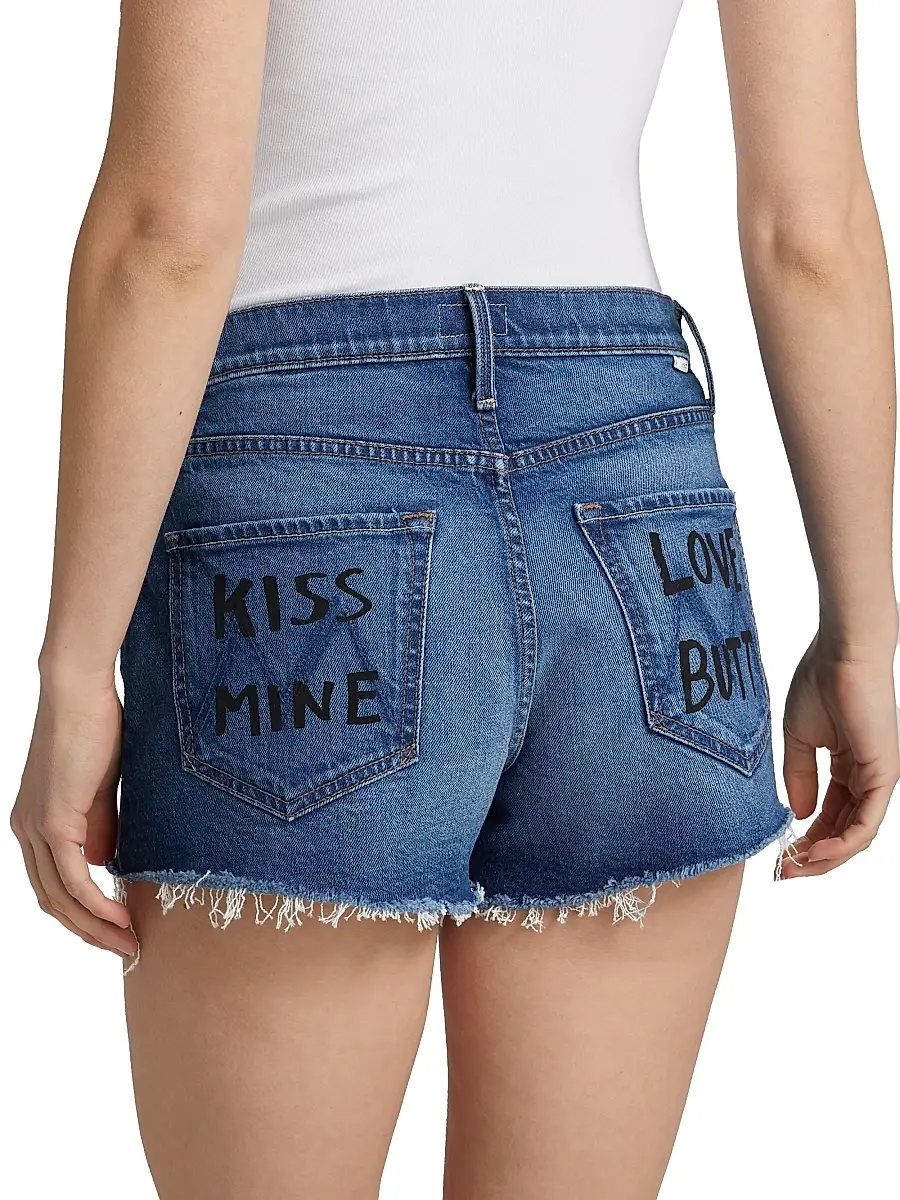 Mother Women's The Dodger Fray Jean Shorts | Thumbnail 5 Mother Women's The Dodger Fray Jean Shorts | Thumbnail 5