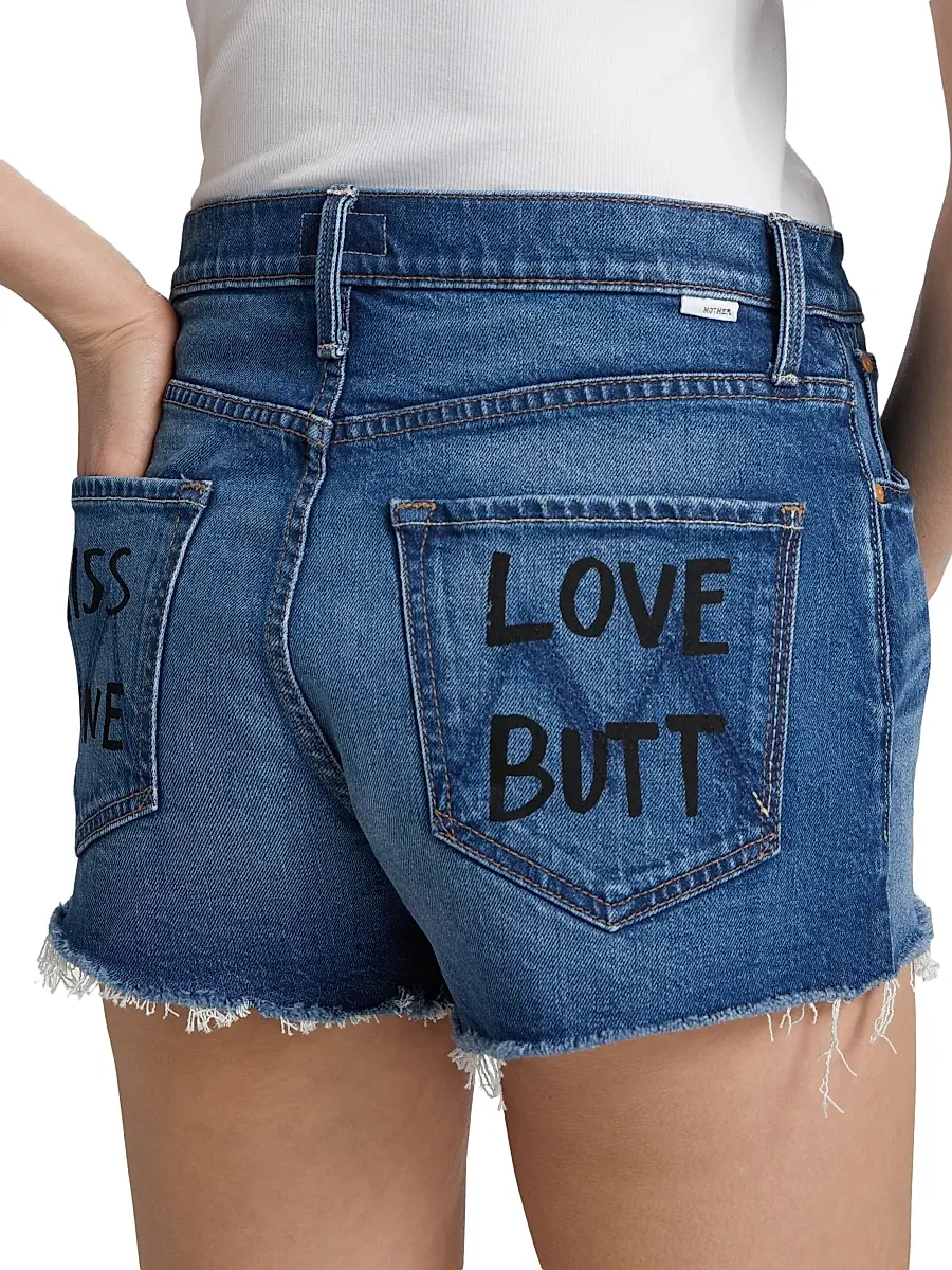 Mother Women's The Dodger Fray Jean Shorts | Thumbnail 6 Mother Women's The Dodger Fray Jean Shorts | Thumbnail 6