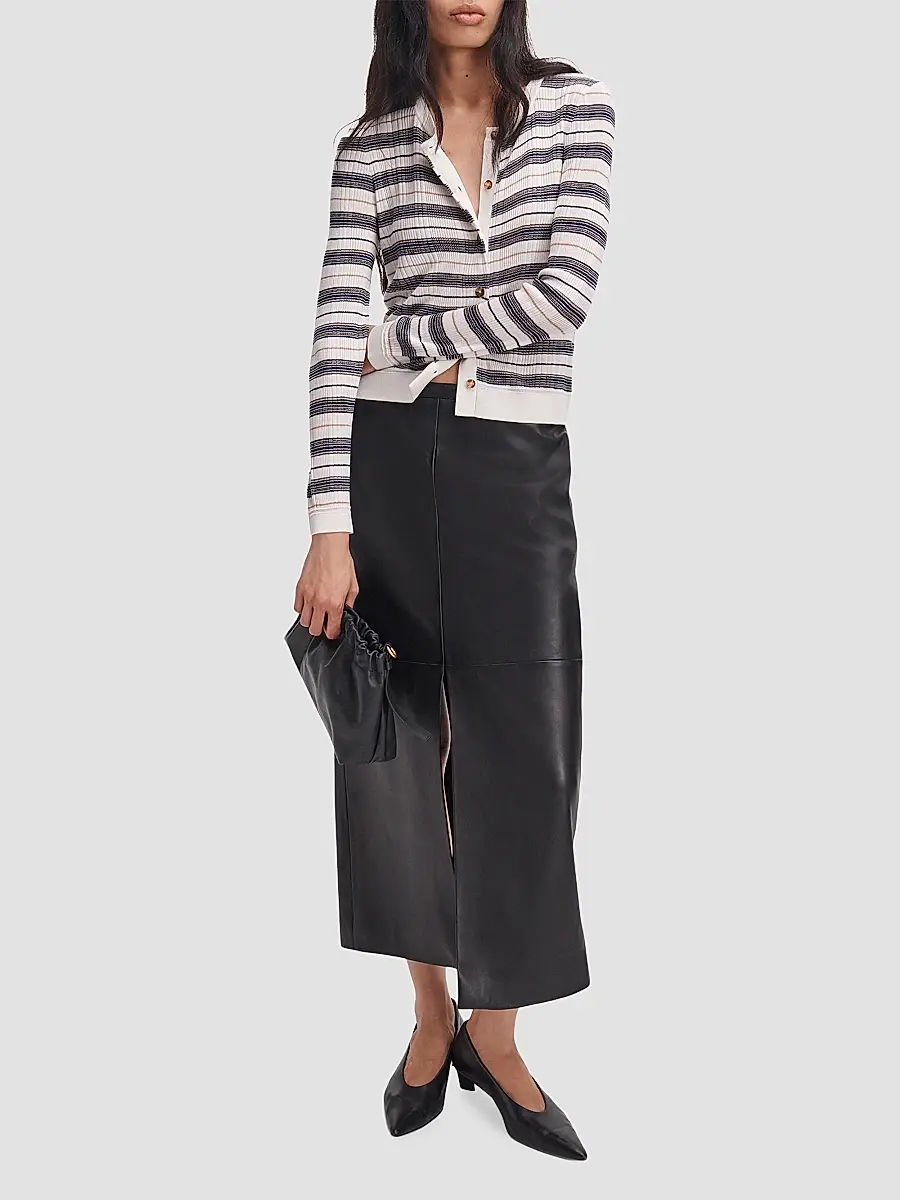 rag & bone Women's Teresa Silk-Blend Stripe Cardigan | Thumbnail 2 rag & bone Women's Teresa Silk-Blend Stripe Cardigan | Thumbnail 2
