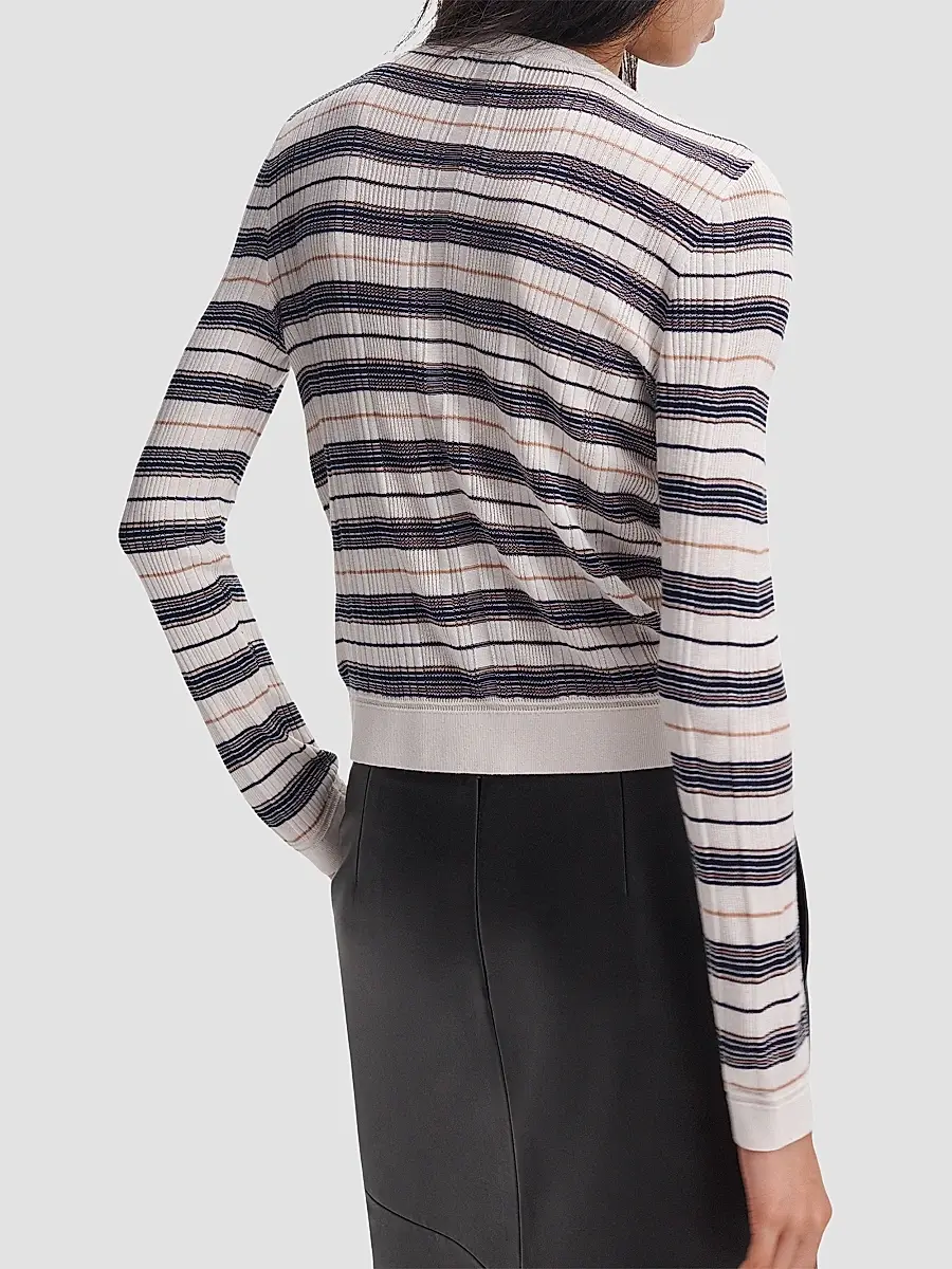 rag & bone Women's Teresa Silk-Blend Stripe Cardigan | Thumbnail 3 rag & bone Women's Teresa Silk-Blend Stripe Cardigan | Thumbnail 3