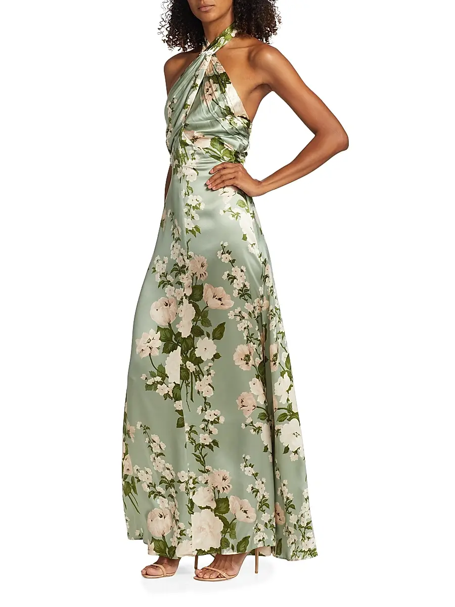 Reformation Women's Veria Floral Silk Maxi Dress | Thumbnail 3