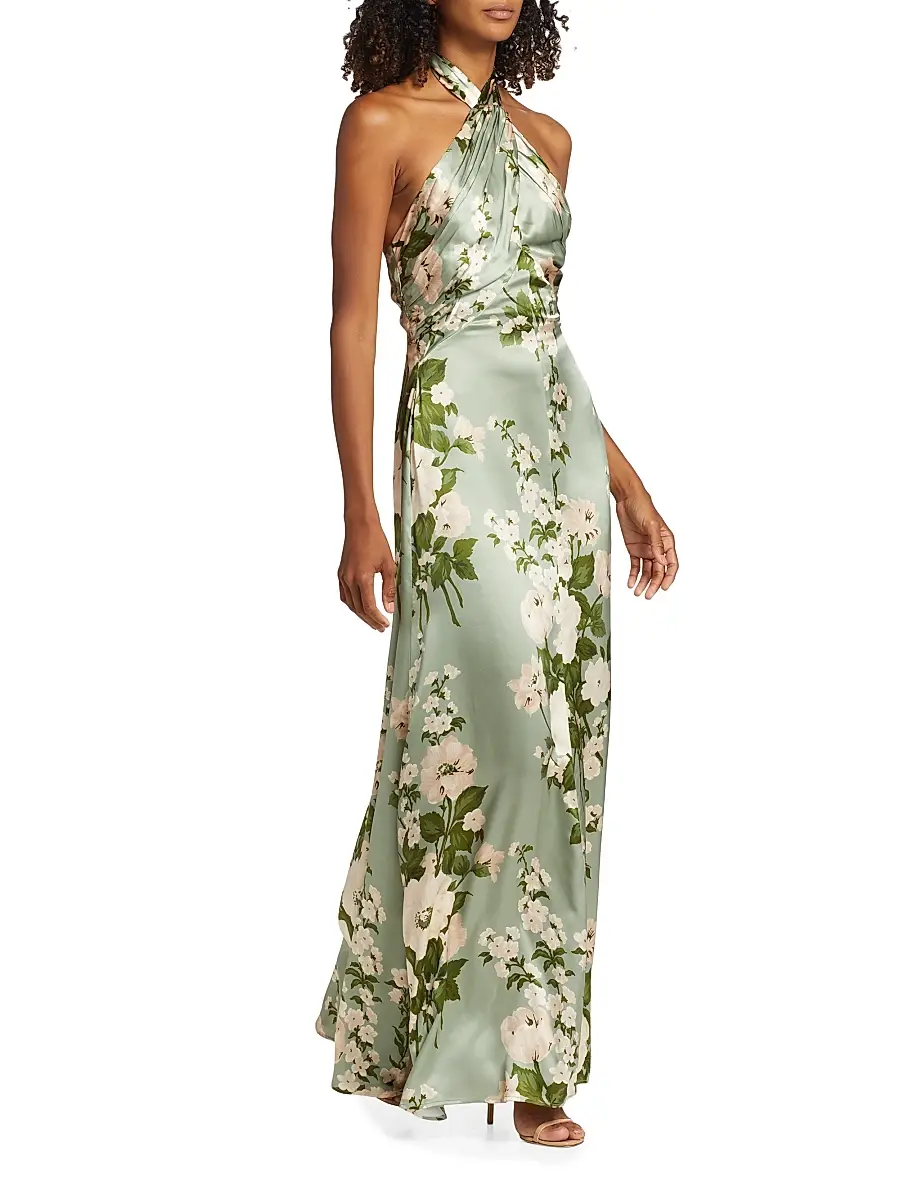 Reformation Women's Veria Floral Silk Maxi Dress | Thumbnail 4