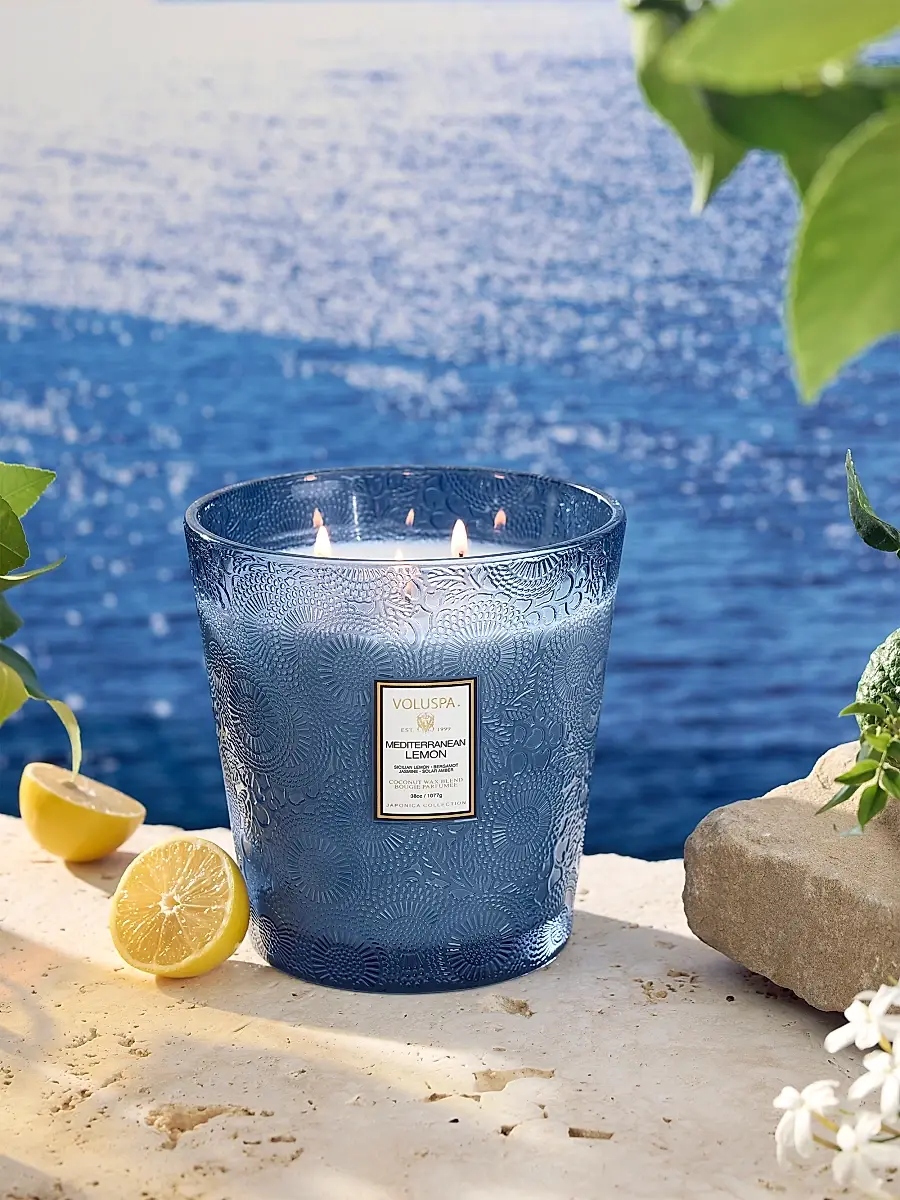 Voluspa Mediterranean Lemon 3-Wick Hearth Candle | Thumbnail 4 Voluspa Mediterranean Lemon 3-Wick Hearth Candle | Thumbnail 4