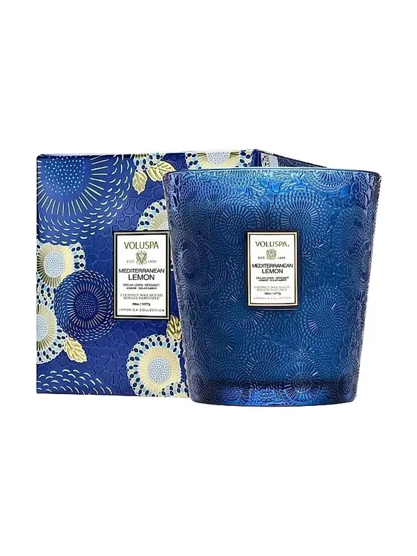 Voluspa Mediterranean Lemon 3-Wick Hearth Candle