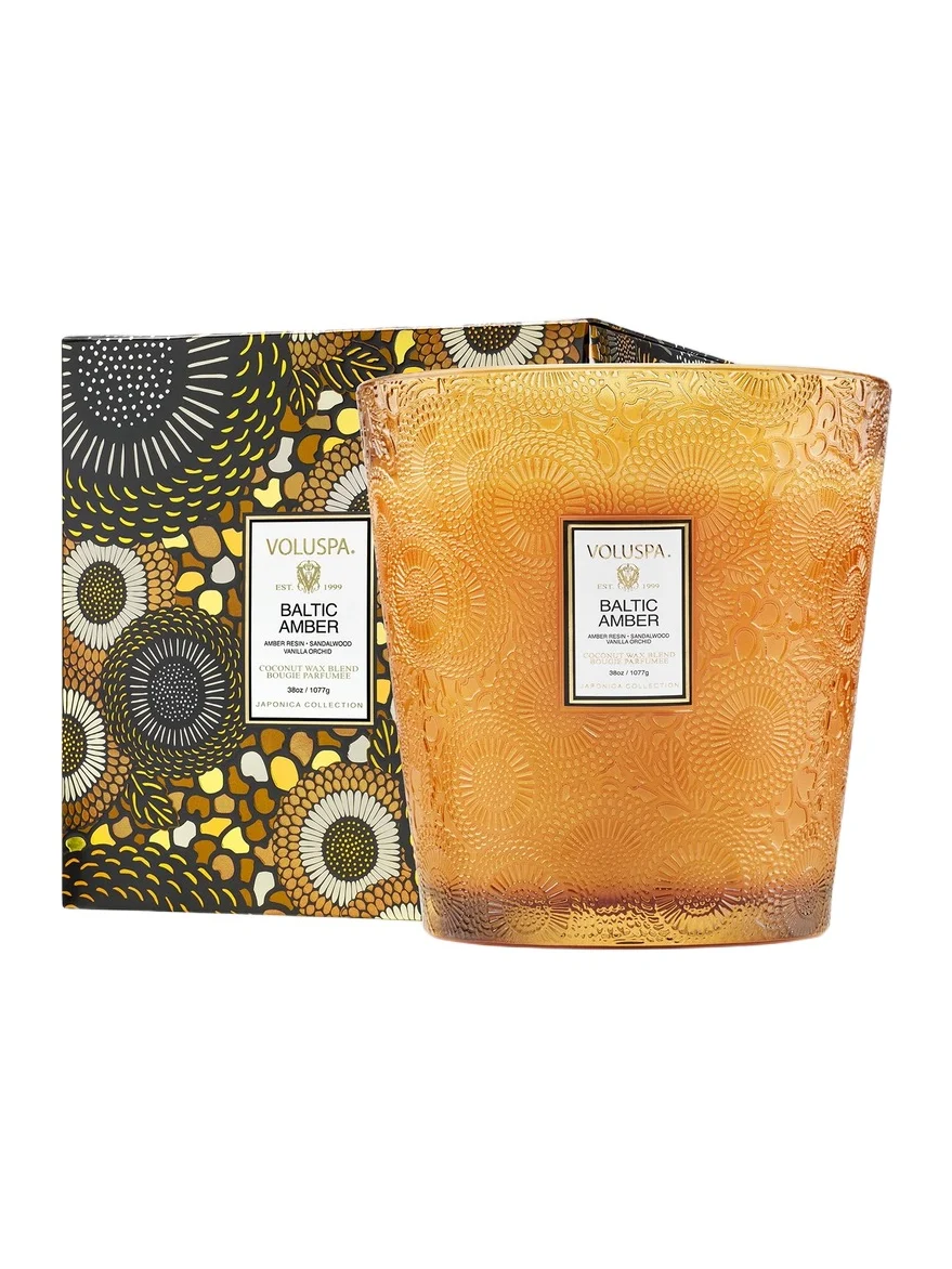 Voluspa Baltic Amber 3-Wick Hearth Candle
