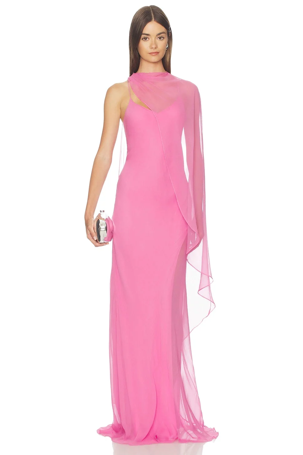 THE SEI Cami Gown With Slit And Cape