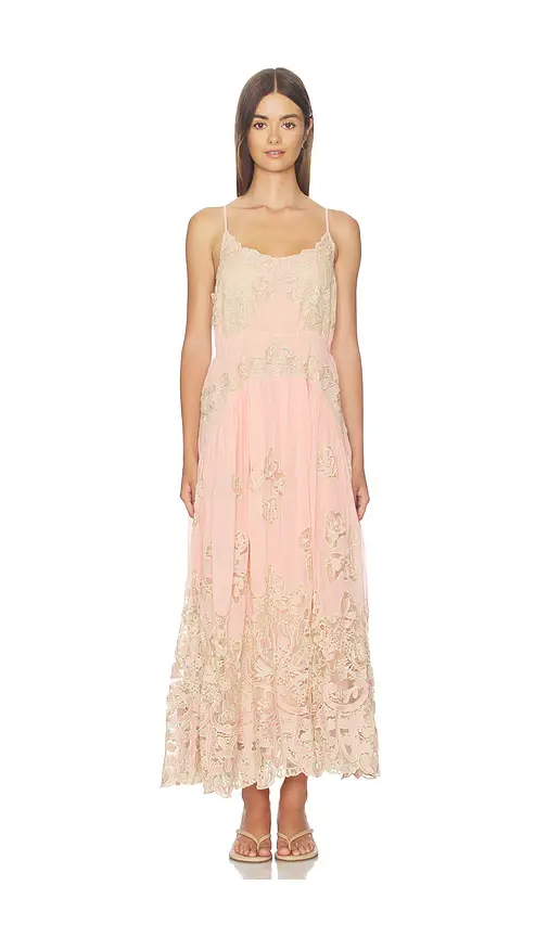 Gracelyn Lace Embroided Maxi Slip Dress Gracelyn Lace Embroided Maxi Slip Dress