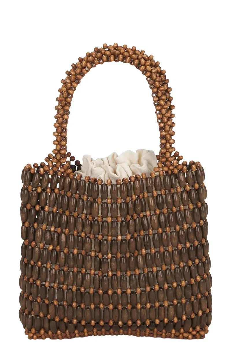 Beaded Top Handle Tote Bag Beaded Top Handle Tote Bag