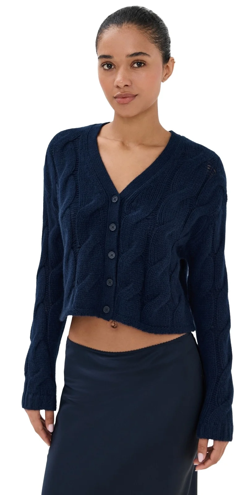 Jolie Cashmere Cropped Cardigan